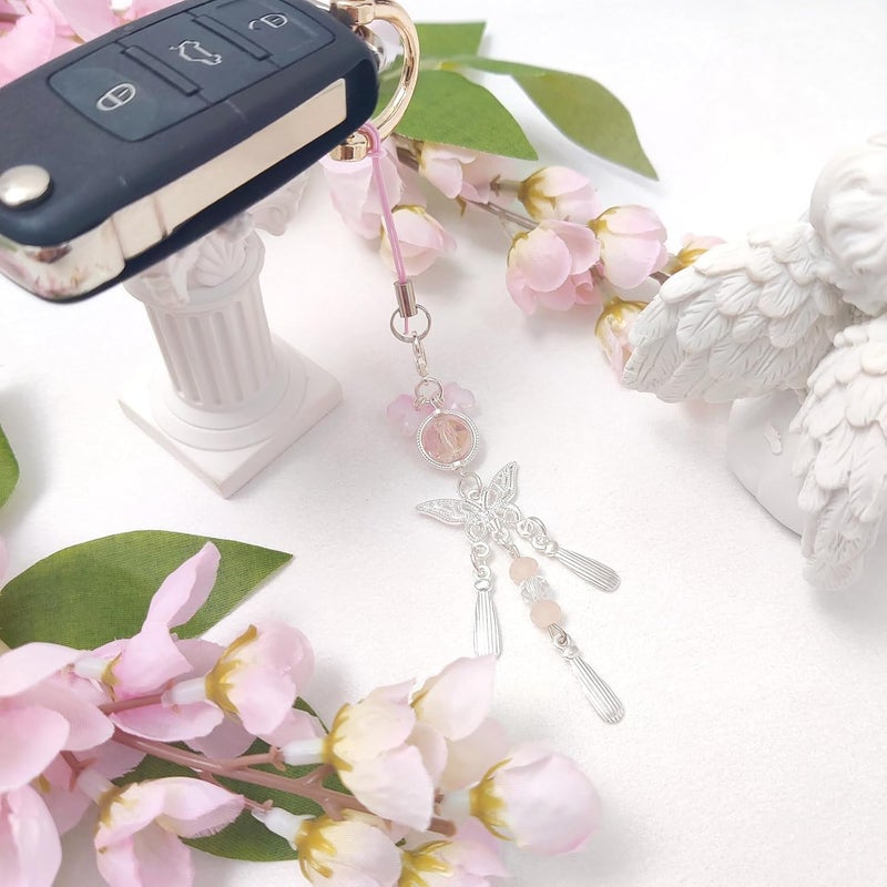 cioatu Y2K Cute Phone Charms Set - Aesthetic Cherry,Flower, Butterfly & Star Cell Phone Straps, Kawaii PhoneAccessories for Bag Keychain, AirPods, Camera Decor - Image 5